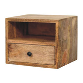 Solis 1-Drawer Oak-ish Wall Mounted Nightstand