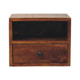 Solis 1-Drawer Chestnut Wall Mounted Nightstand Default Title