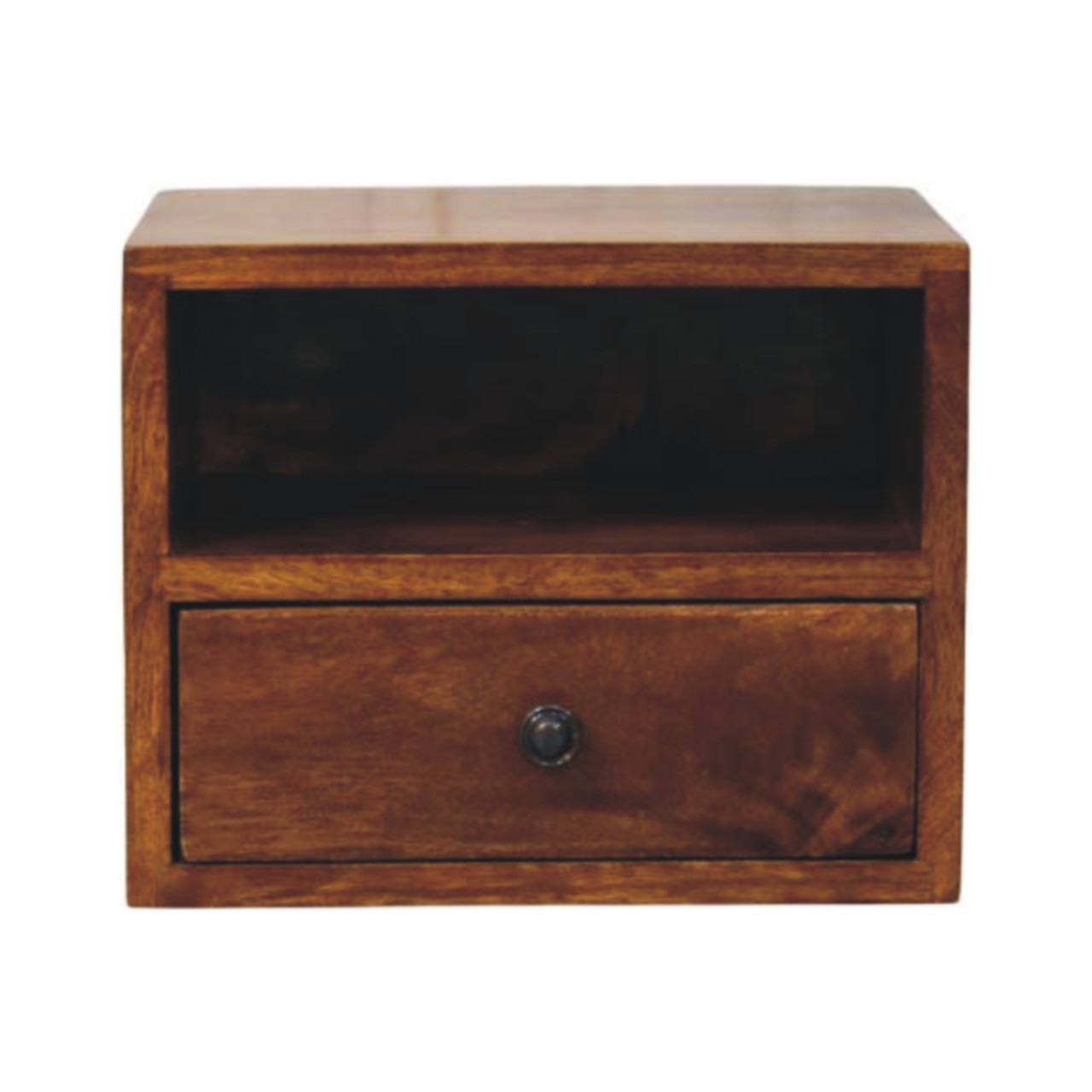 Solis 1-Drawer Chestnut Wall Mounted Nightstand Default Title