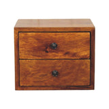 Solis 2-Drawer Chestnut Wall Mounted Nightstand Default Title