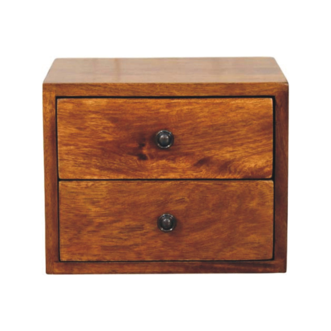 Solis 2-Drawer Chestnut Wall Mounted Chest of Drawers | Wall-Mounted Default Title