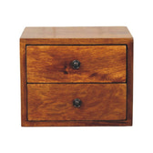 Solis 2-Drawer Chestnut Wall Mounted Nightstand Default Title