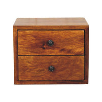 Solis 2-Drawer Chestnut Wall Mounted Nightstand