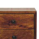 Solis 2-Drawer Chestnut Wall Mounted Nightstand
