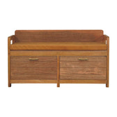 Oxford Oak-ish 2 Drawer Storage Bench Default Title