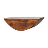 Crescent Floating Wall Shelf Chest of Drawers | Chestnut Solid Mango Wood
