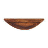 Crescent Floating Wall Shelf Chest of Drawers | Chestnut Solid Mango Wood