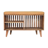 Slatted Oak-ish Bench with 3 slots Default Title