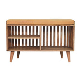 Slatted Oak-ish Bench with 3 slots Default Title