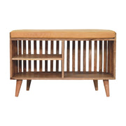Slatted Oak-ish Bench with 3 slots Default Title