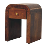 Mini Darcy Chestnut Nightstand with Curved Edges Chest of Drawers Default Title