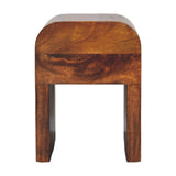 Mini Darcy Chestnut Nightstand with Curved Edges Chest of Drawers