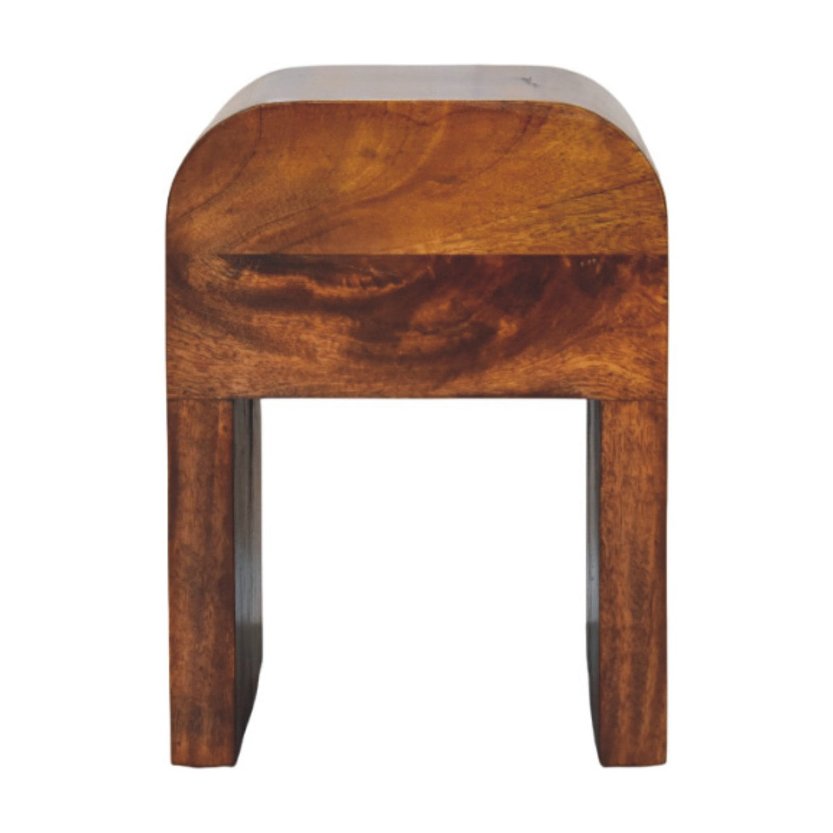 Mini Darcy Chestnut Nightstand with Curved Edges Chest of Drawers