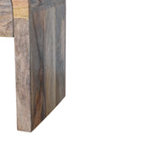 Mini Darcy Oak-ish Nightstand with Curved Edges Accent Piece