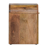 Mini Darcy Oak-ish Nightstand with Curved Edges Accent Piece