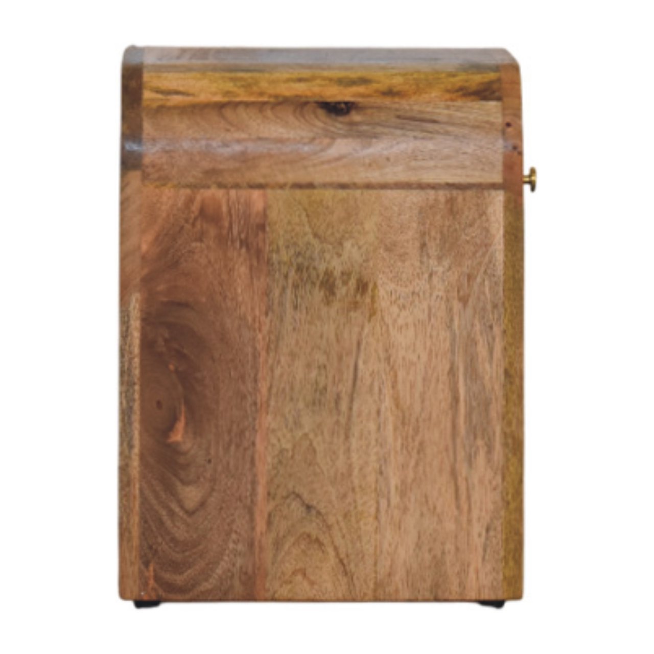 Mini Darcy Oak-ish Nightstand with Curved Edges Accent Piece