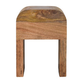Mini Darcy Oak-ish Nightstand with Curved Edges Accent Piece