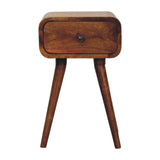 Avora Mini Chestnut Nightstand with 1 drawer Default Title