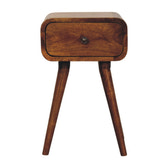 Avora Mini Chestnut Nightstand with 1 drawer Default Title