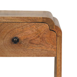 Newton Mini Oak-ish Nightstand with a drawer and open shelf Chest of Drawers