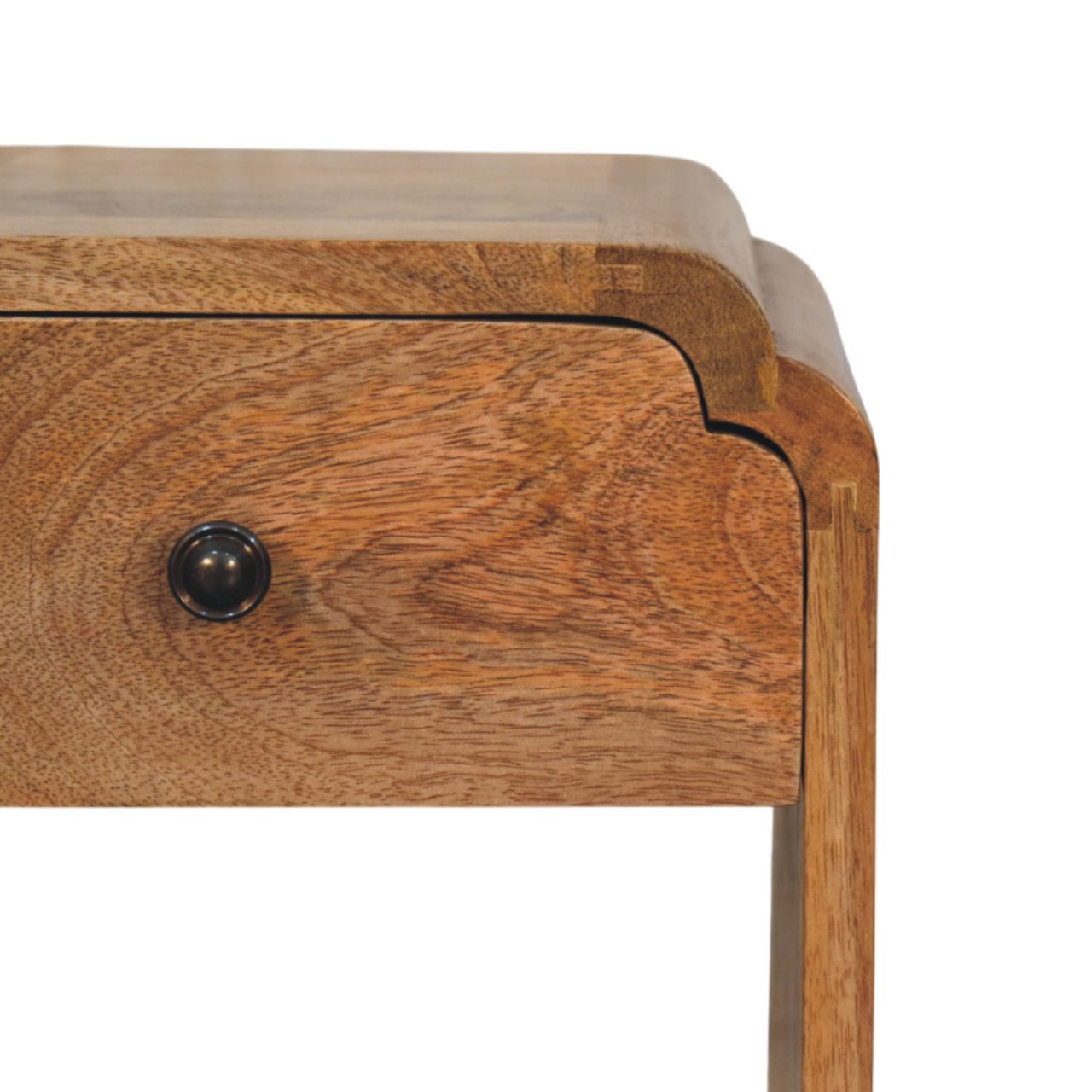 Newton Mini Oak-ish Nightstand with a drawer and open shelf Chest of Drawers