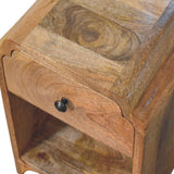 Avora Mini Chestnut Nightstand with 1 drawer
