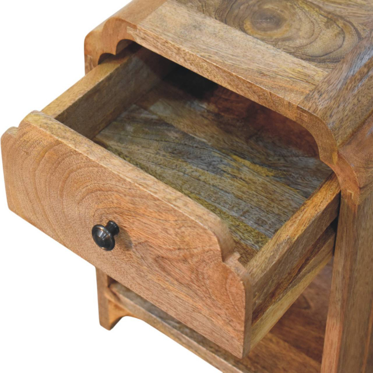 Avora Mini Chestnut Nightstand with 1 drawer