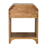 Newton Mini Oak-ish Nightstand with a drawer and open shelf Chest of Drawers
