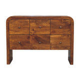 Darcy 3 over 3 Drawer Chest in Chestnut Finish Default Title