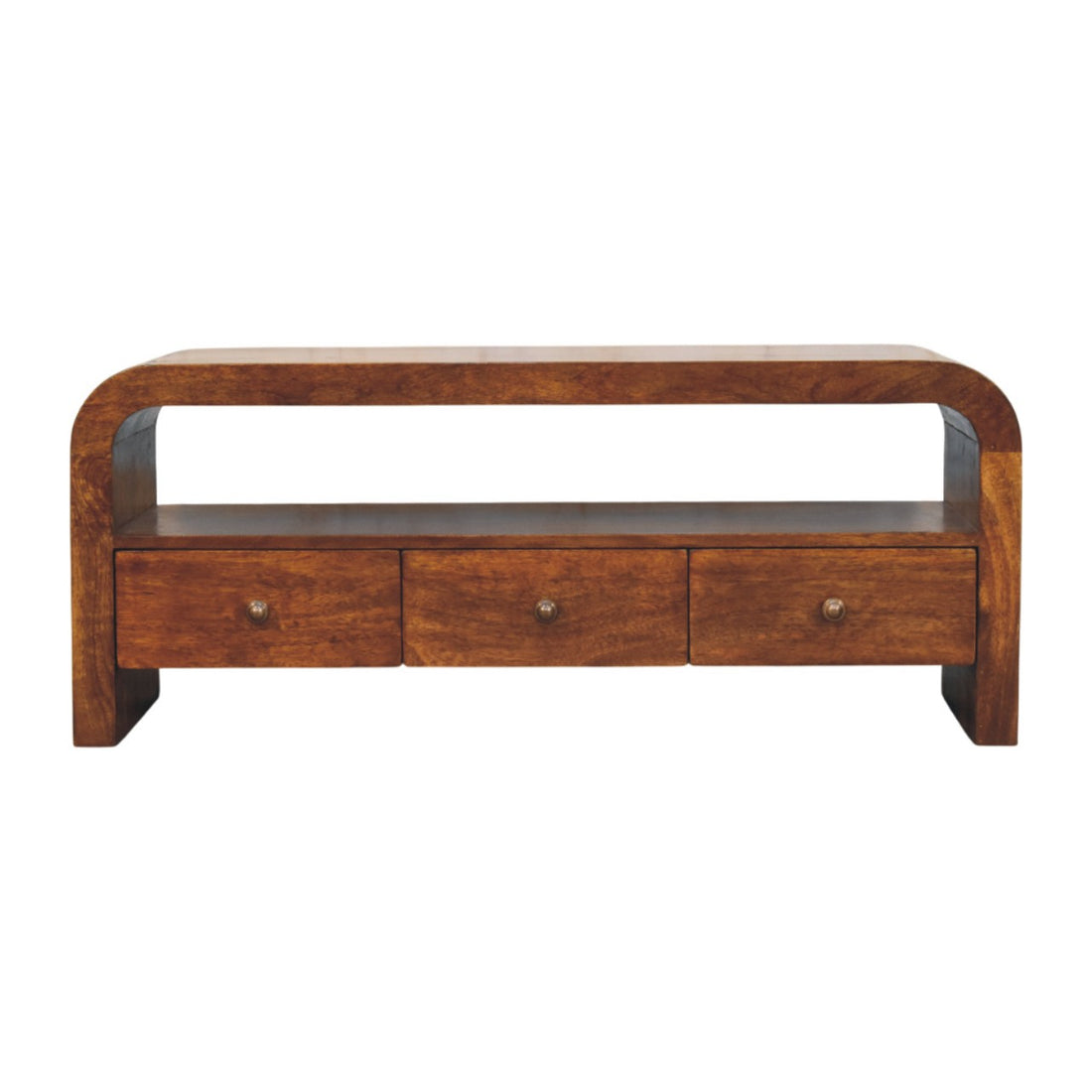 Darcy 3 drawer Open Shelf Chestnut Media unit Default Title