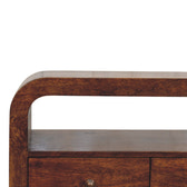 Darcy 3 drawer Open Shelf Chestnut Media unit