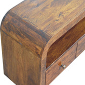 Darcy 3 drawer Open Shelf Chestnut Media unit