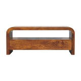 Darcy 3 drawer Open Shelf Chestnut Media unit