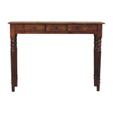 Turned Legs 3 Drawer Chestnut Console Default Title