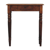 Turned Legs 1 Drawer Chestnut Console Default Title