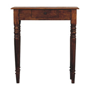 Turned Legs 1 Drawer Chestnut Console Default Title