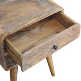 Avora Oak-ish Nightstand with Drawer and open slot Accent Piece | Open Shelf