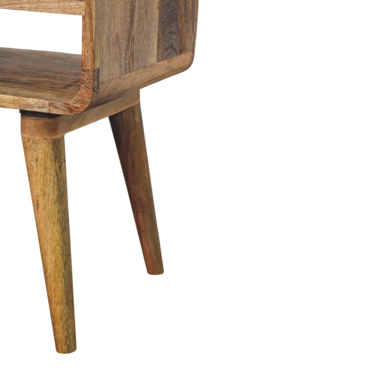 Avora Oak-ish Nightstand with Drawer and open slot Accent Piece | Open Shelf