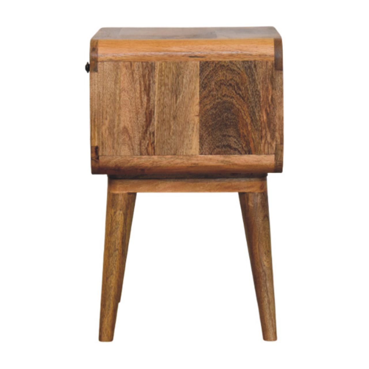 Avora Oak-ish Nightstand with Drawer and open slot Accent Piece | Open Shelf