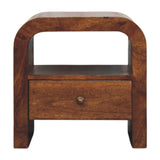 Darcy Chestnut Nightstand with Drawer and open shelf Chest of Drawers Default Title