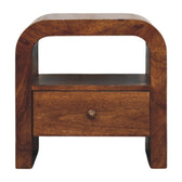 Darcy Chestnut Nightstand with Drawer and open shelf Chest of Drawers Default Title