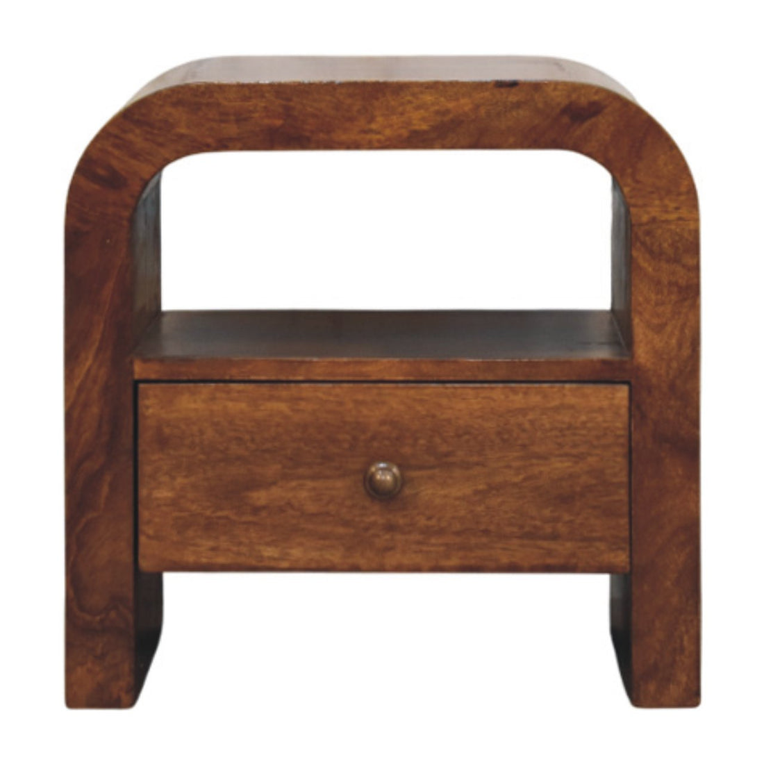 Darcy Chestnut Nightstand with Drawer and open shelf Chest of Drawers Default Title