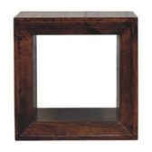 Solis Open California Walnut Side Table Accent Piece | Wall-Mounted Default Title