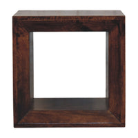 Solis Open California Walnut Side Table Accent Piece