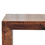 Solis Open California Walnut Side Table Accent Piece | Wall-Mounted