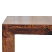 Solis Open California Walnut Side Table Accent Piece | Wall-Mounted