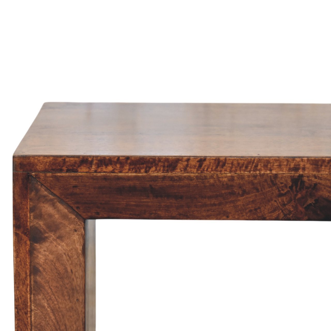 Solis Open California Walnut Side Table Accent Piece | Wall-Mounted