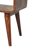 Avora Chestnut Nightstand with Drawer and open slot Chest of | Solid Mango Wood