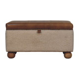 Boucle Lid- up Storage Ottoman Default Title