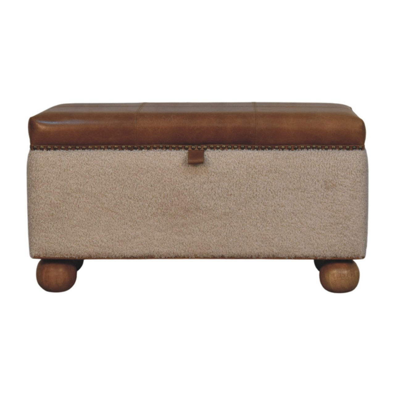 Boucle Lid- up Storage Bench | Hidden Storage Default Title